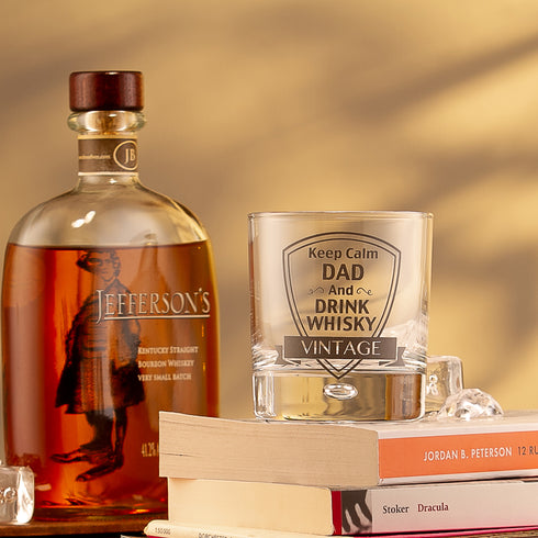 Whisky Glass - Keep Calm Dad & Drink Whisky